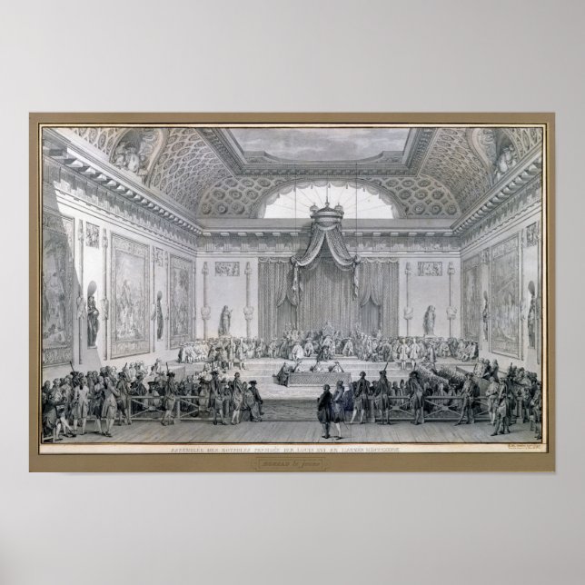 Assemblee des Notables som leds av Louis Poster (Framsidan)