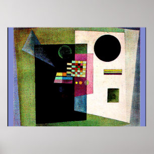 Assertering, abstraktens målning av Kandinsky Poster