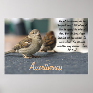 Assertivenessaffisch - Sparrowscitationstecken Poster