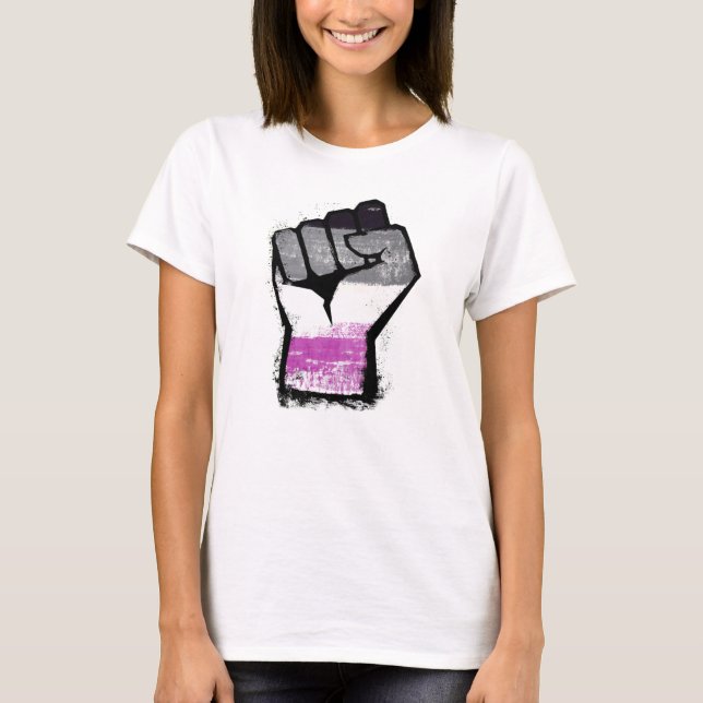 Assexuell protestnäve t shirt (Framsida)
