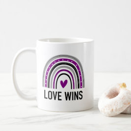 Assexuell regnbåle Kärlek vinner Kaffemugg