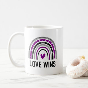 Assexuell regnbåle Kärlek vinner Kaffemugg