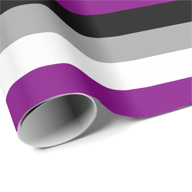 Assexuell stolthetsflagga presentpapper (Rullad Hörn)
