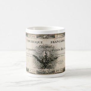 Assignat för fransk revolution för 400 Livres Kaffemugg
