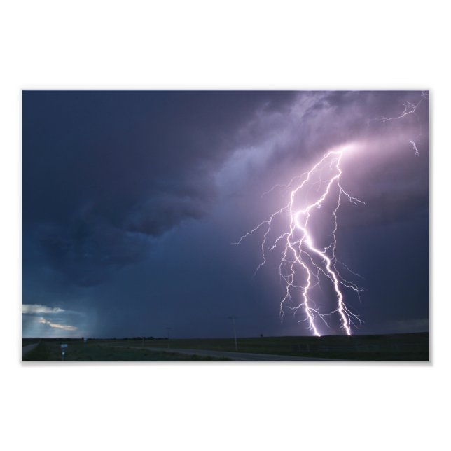 Assiniboia SK Lightning Bolt Fototryck (Framsidan)