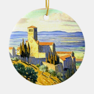 Assisi, Italien - bra konsmålning Julgransprydnad Keramik