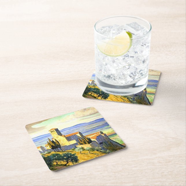 Assisi, Italien - bra konsmålning, Underlägg Papper Kvadrat (Insitu)