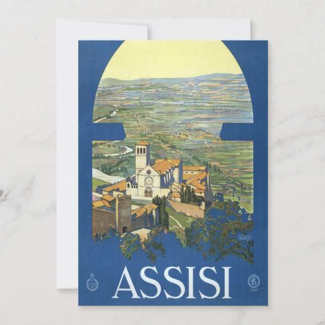 Assisi Italien Vintage Resemålarkonst Francesco Ba (Framsida)