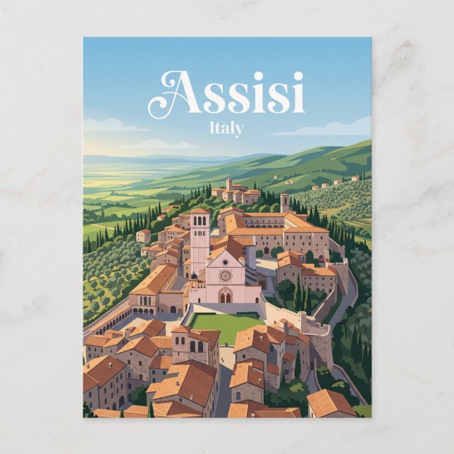 Assisi, Italien Vykort (Framsida)