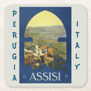 Assisi Perugia Italien Underlägg Papper Kvadrat