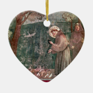 Assisi, St Francis och fåglarna Julgransprydnad Keramik