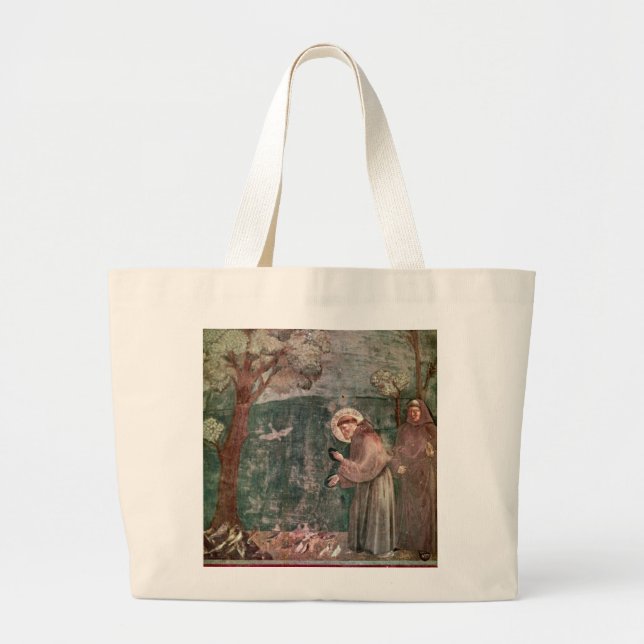 Assisi, St Francis och fåglarna Jumbo Tygkasse (Framsidan)