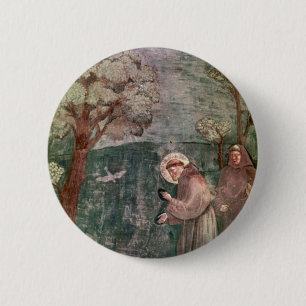 Assisi, St Francis och fåglarna Knapp