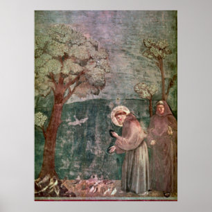 Assisi, St Francis och fåglarna Poster