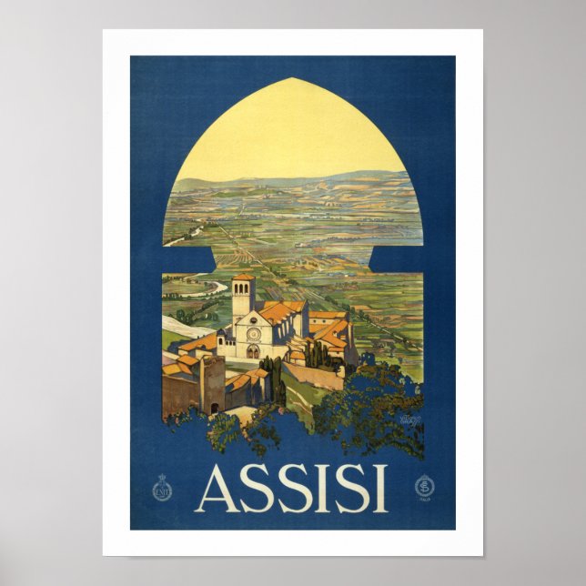 Assisi Travel Poster (Framsidan)