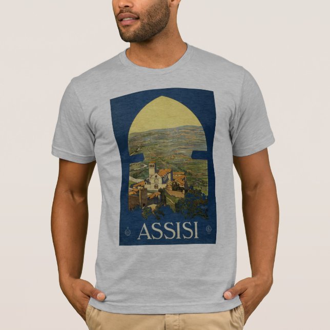 Assisi Travel Poster T-shirt (Framsida)