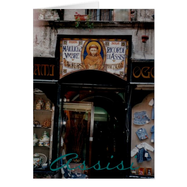 Assisi Umbria Hälsningskort (Framsidan)