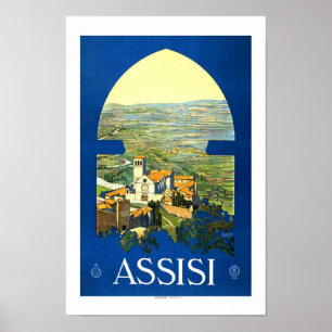 Assisi vintage resor poster