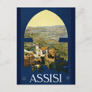Assisi Vintage Saint Francis Italienskt vykort