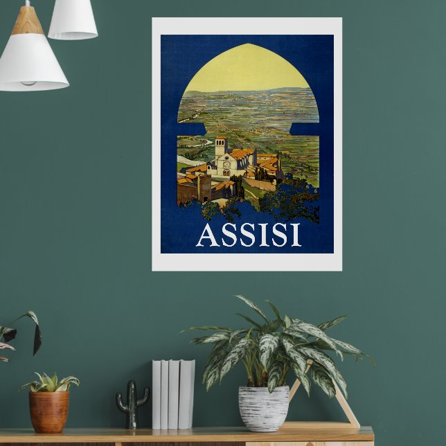 Assissi Vintage Travel Poster (Vardagsrum 1)