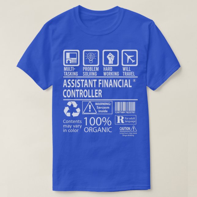 Assistant Financial Controller MultiTasks Certif T Shirt (Design framsida)