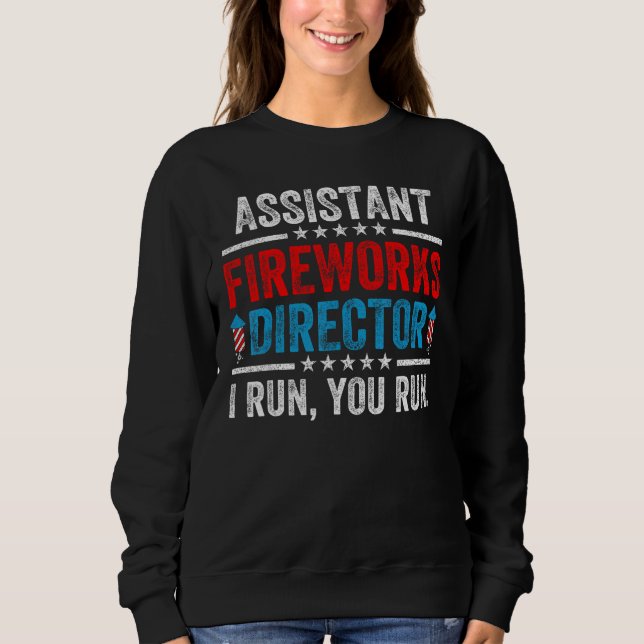 Assistant Fireworks Director  4th Of July Men Wome T Shirt (Framsida)