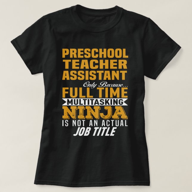 Assistant för förskolelärare t shirt (Design framsida)