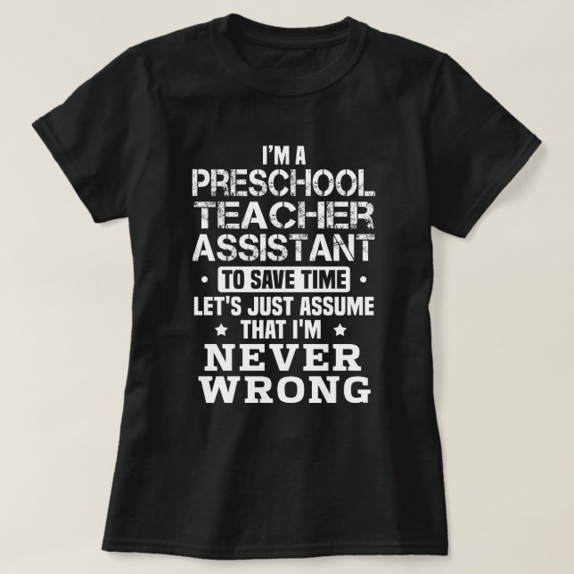 Assistant för förskolelärare t shirt (Design framsida)