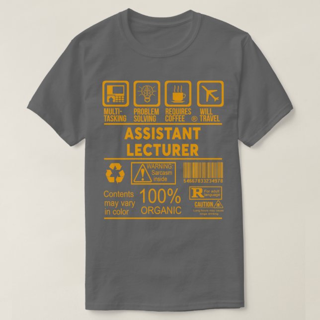 ASSISTANT LECTURER NICE DESIGN 2017 T SHIRT (Design framsida)