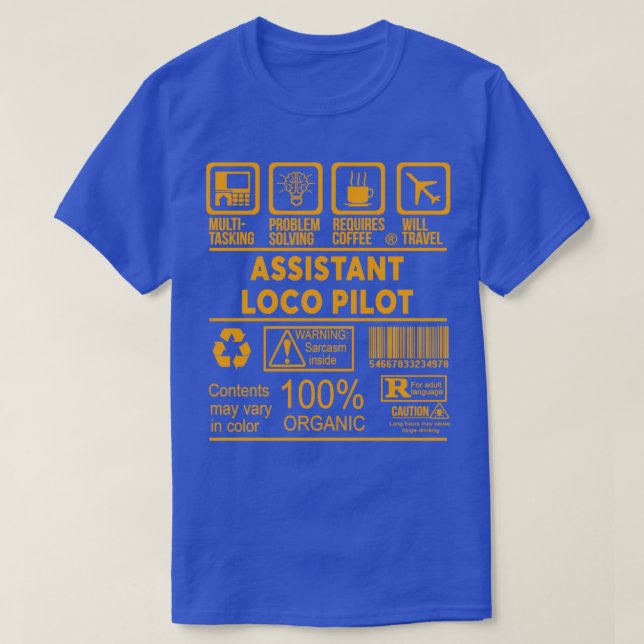 ASSISTANT LOCO PILOT NICE DESIGN 2017 1 T SHIRT (Design framsida)