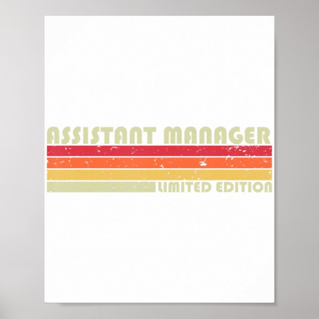 ASSISTANT MANAGER Funny Yrke Yrke Yrke Födelseort Poster (Framsidan)