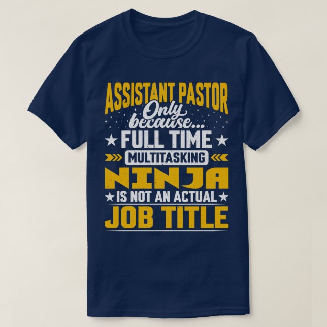Assistant Pastor Job Title Funny Assistant Priest T Shirt (Design framsida)