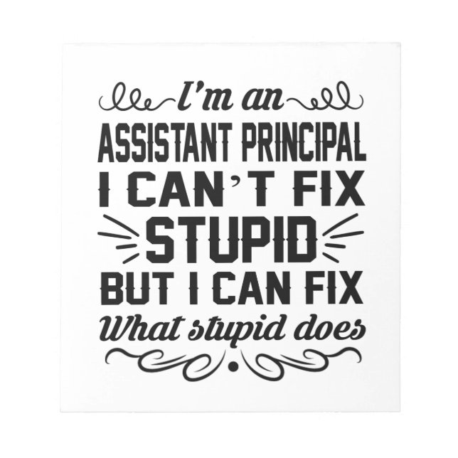 Assistant Principal Anteckningsblock Funny Birthda (Framsida)