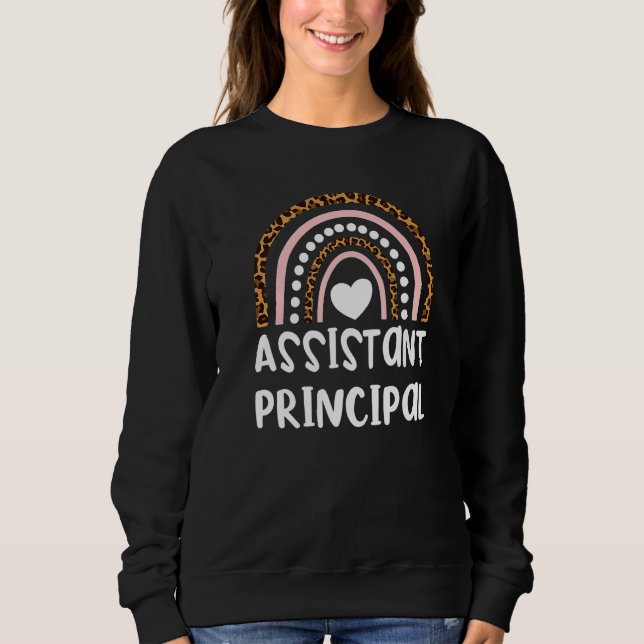 Assistant Principal Appreciation Leopard Print Rai T Shirt (Framsida)