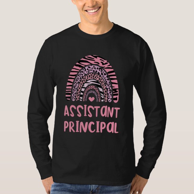Assistant Principal Appreciation Leopard Print Rai T Shirt (Framsida)