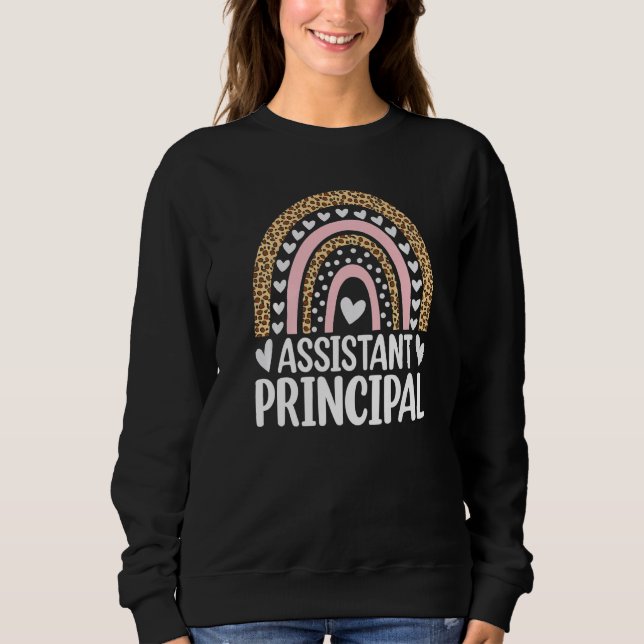 Assistant Principal Appreciation Leopard Print Rai T Shirt (Framsida)