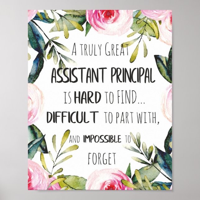 Assistant Principal AppreditSecretary - Tack Poster (Framsidan)
