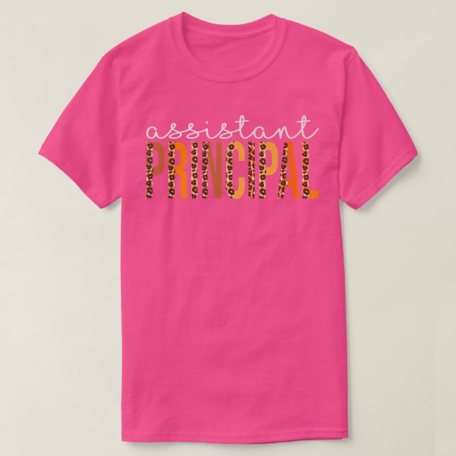Assistant Principal leopard Fall Autumn Älskare Th T Shirt (Design framsida)