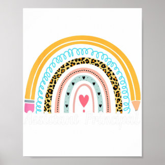 Assistant Principal Leopard Regnbågsbedömning W Poster