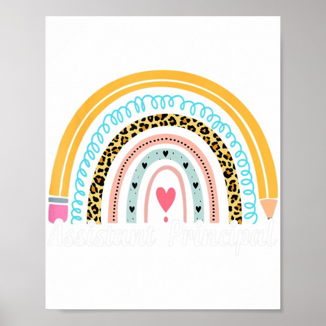 Assistant Principal Leopard Regnbågsbedömning W Poster (Framsidan)