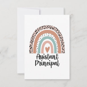 Assistant Principal Rainbow Leopard Funny Gift Tack Kort