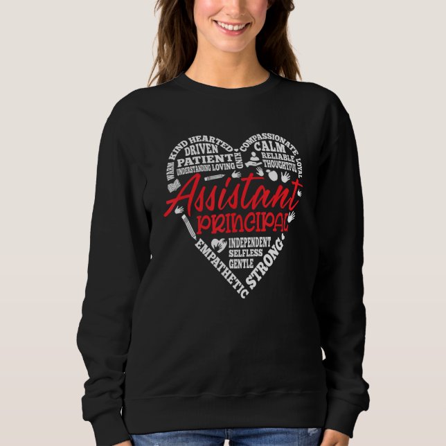 Assistant Principal Teachers Cute Heart Back To Sc T Shirt (Framsida)