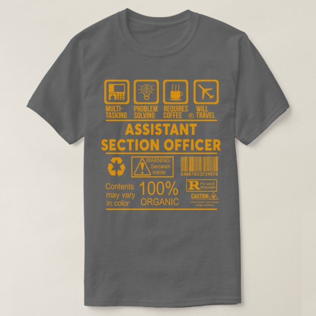 ASSISTANT SECTION OFFICER NICE DESIGN 2017 T SHIRT (Design framsida)