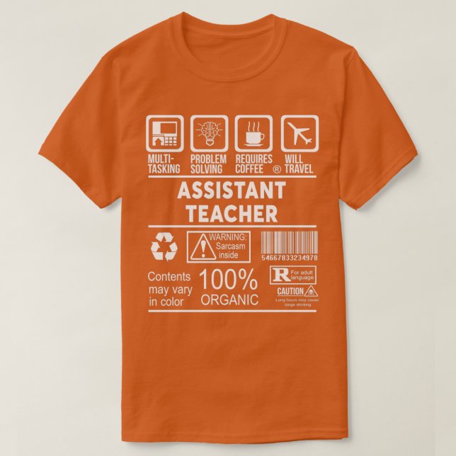 ASSISTANT TEACHER NICE DESIGN 2017 Classic TShirt T Shirt (Design framsida)