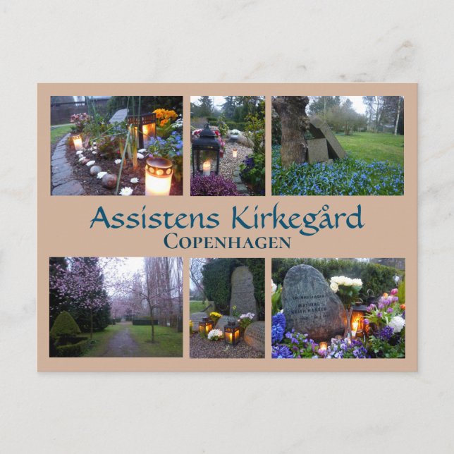 Assistens Kirkegård Collage 2 Vykort (Framsida)