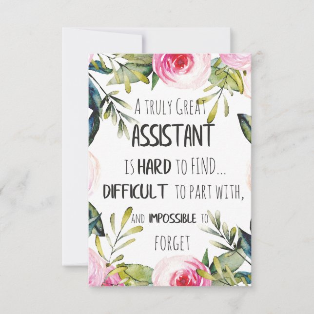 Assistent Apprecision Secretary - Tack för att du  (Framsida)