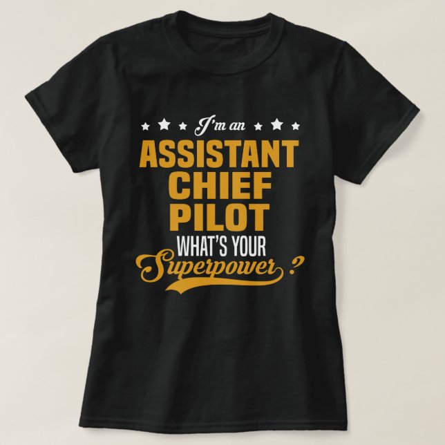 Assistent Chief Pilot T Shirt (Design framsida)