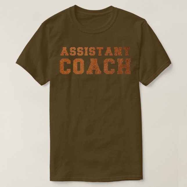 Assistent Coach Funny Sports Tränar T Shirt (Design framsida)