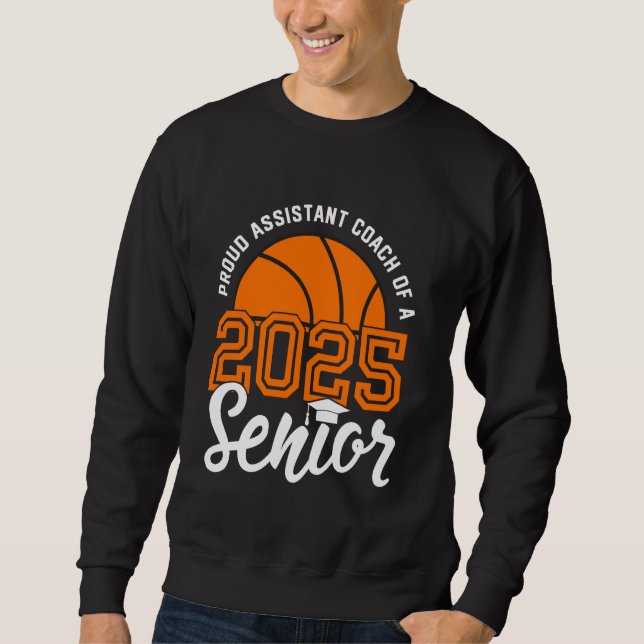 Assistent Coach Senior Basketball Studenten Lång Ärmad Tröja (Framsida)