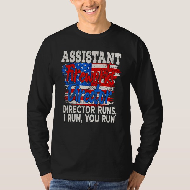 Assistent Fireworks Director US Independence T Shirt (Framsida)